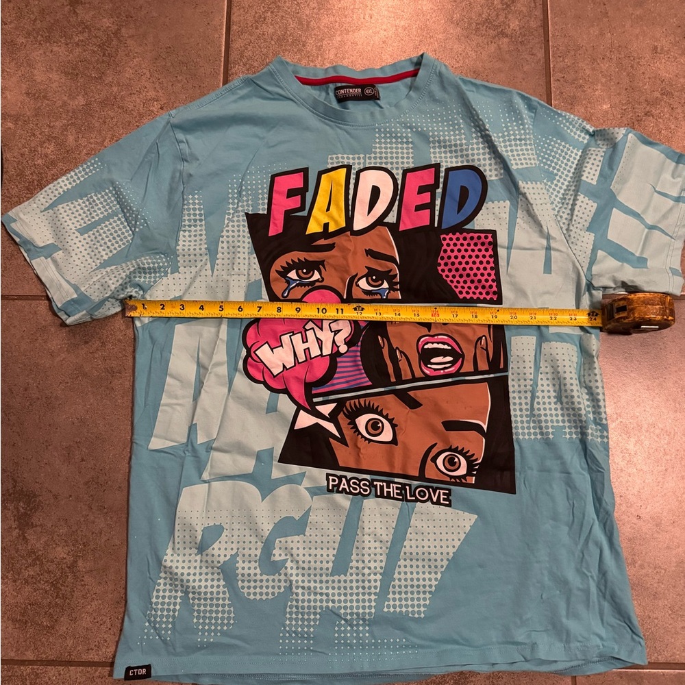 Contender Blue T-Shirt with Red Trim 130